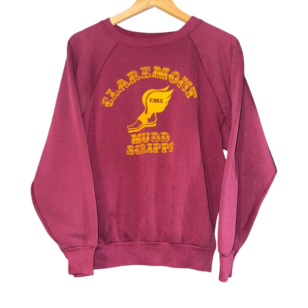 Vintage Claremont Mudd Scripps Sweatshirt Large Track and Field Boxy USA 90s